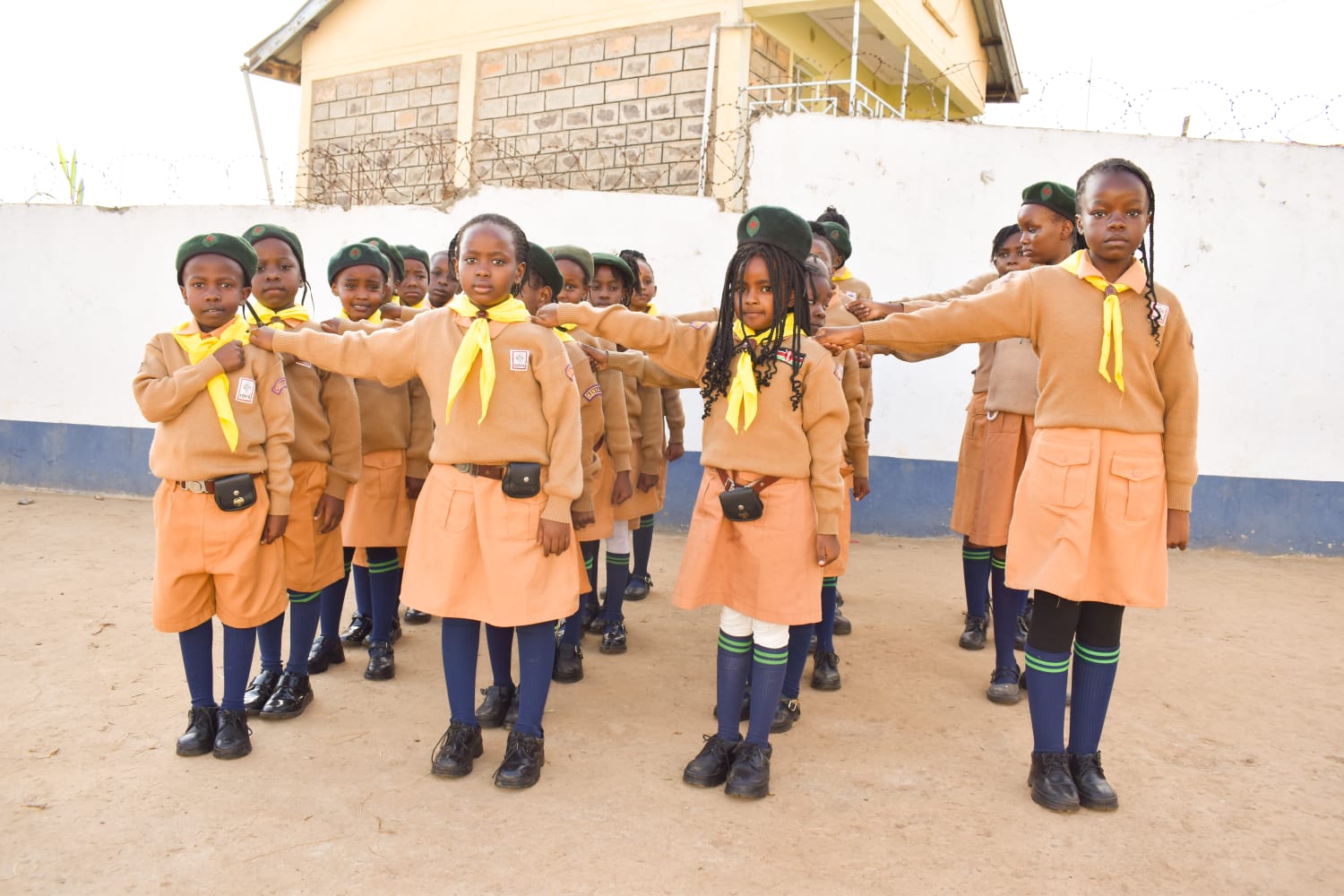 Trevors Academy scouts on parade